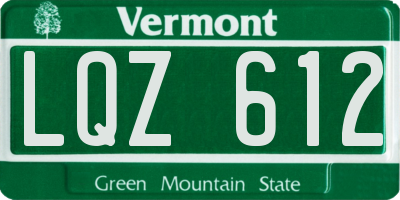 VT license plate LQZ612