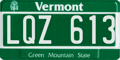 VT license plate LQZ613