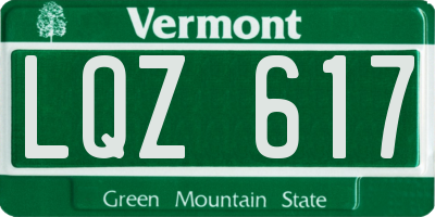 VT license plate LQZ617