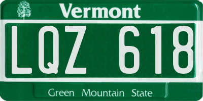 VT license plate LQZ618