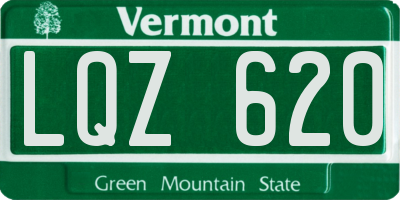 VT license plate LQZ620