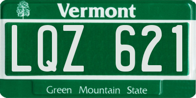 VT license plate LQZ621