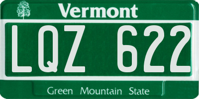 VT license plate LQZ622