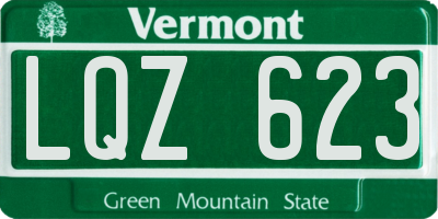VT license plate LQZ623