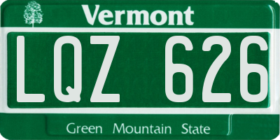 VT license plate LQZ626