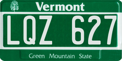 VT license plate LQZ627