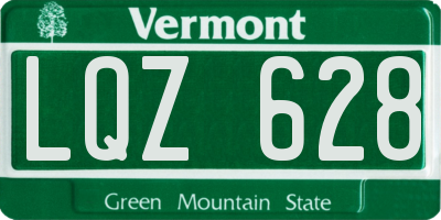 VT license plate LQZ628