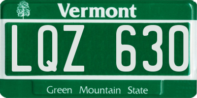 VT license plate LQZ630