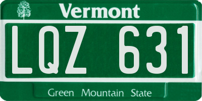 VT license plate LQZ631