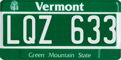 VT license plate LQZ633
