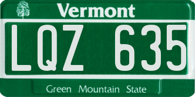 VT license plate LQZ635