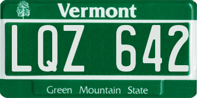 VT license plate LQZ642
