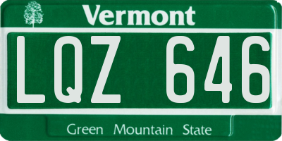 VT license plate LQZ646
