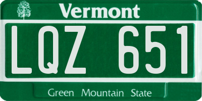 VT license plate LQZ651