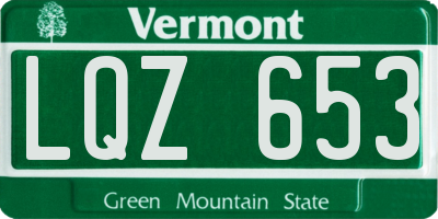 VT license plate LQZ653