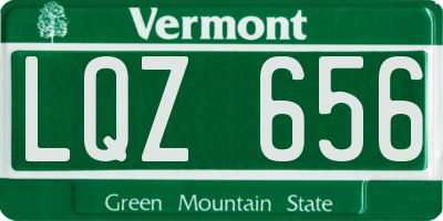 VT license plate LQZ656