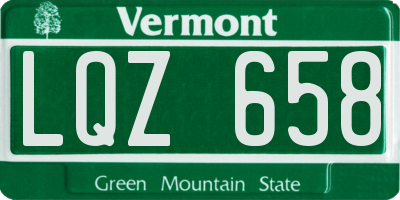 VT license plate LQZ658