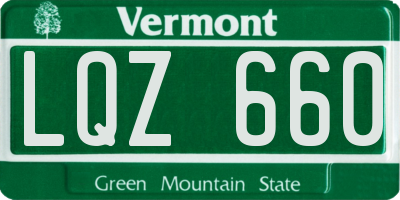 VT license plate LQZ660