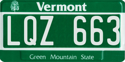 VT license plate LQZ663