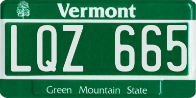 VT license plate LQZ665