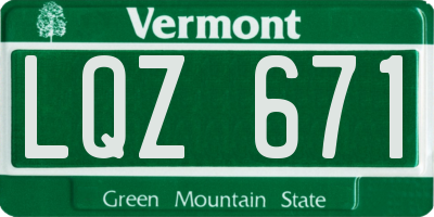 VT license plate LQZ671