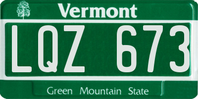 VT license plate LQZ673