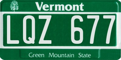 VT license plate LQZ677