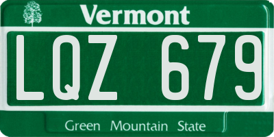 VT license plate LQZ679