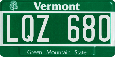 VT license plate LQZ680
