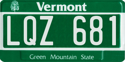 VT license plate LQZ681
