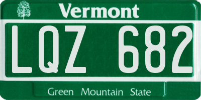 VT license plate LQZ682