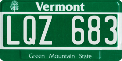 VT license plate LQZ683