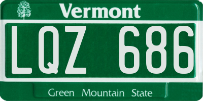 VT license plate LQZ686