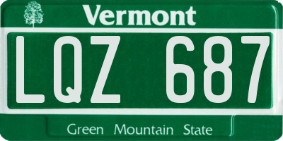 VT license plate LQZ687