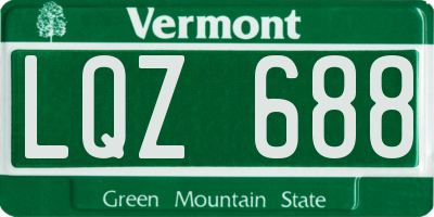 VT license plate LQZ688