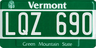 VT license plate LQZ690