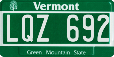 VT license plate LQZ692