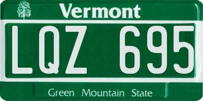 VT license plate LQZ695