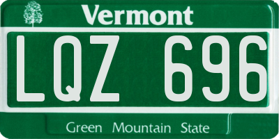 VT license plate LQZ696