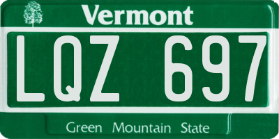VT license plate LQZ697
