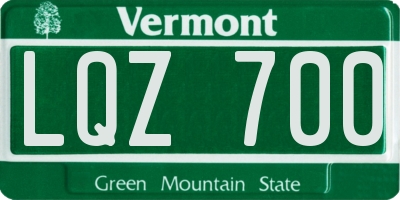 VT license plate LQZ700