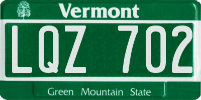 VT license plate LQZ702