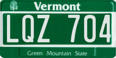 VT license plate LQZ704