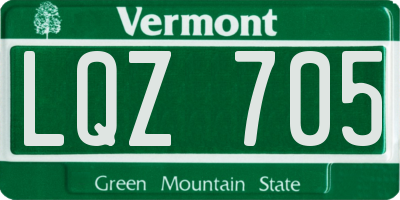 VT license plate LQZ705