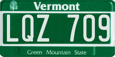 VT license plate LQZ709
