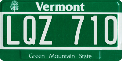 VT license plate LQZ710