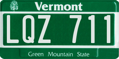 VT license plate LQZ711