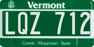 VT license plate LQZ712