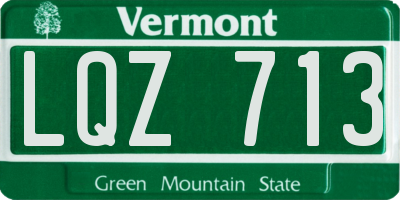 VT license plate LQZ713