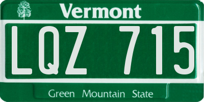 VT license plate LQZ715
